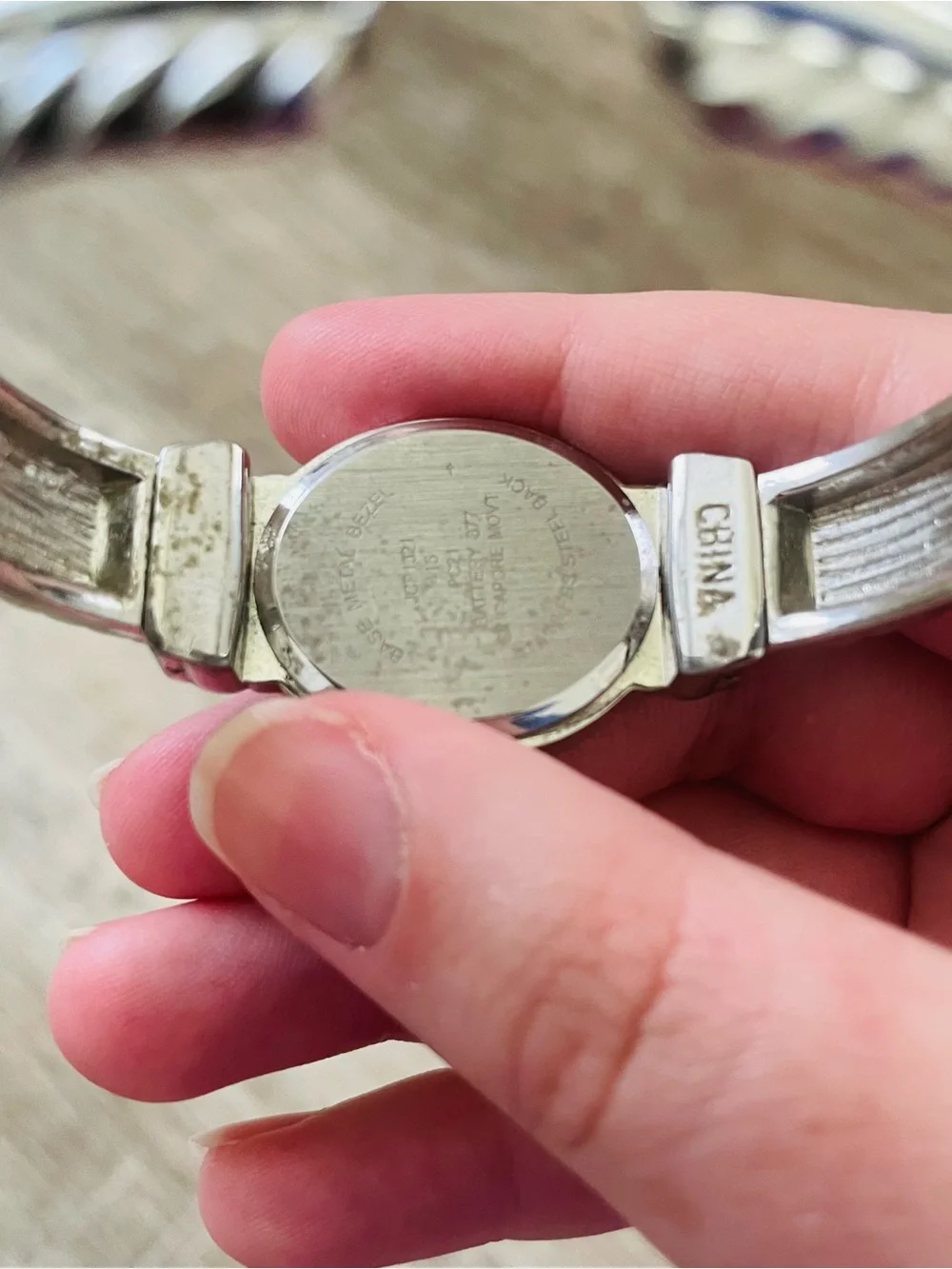 Silver Tone Bracelet Watch with Crystal Accents - Women's Accessory